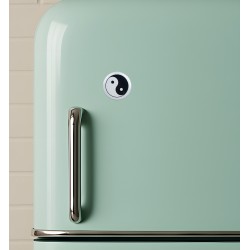 Magnes Yin Yang na lodówkę metalowy 58 mm