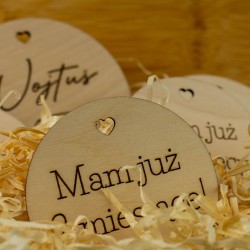 Tabliczki Karty do zdjęć drewniane dla dziecka z miesiącami - pierwszy rok - Personalizowana twój motyw