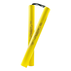Nunchaku żółte (nunczaku nunczako) ZESTAW 2 SZT piankowe treningowe Smok na sznurku