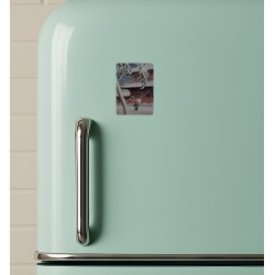 Magnes na lodówkę Kawase Hasui 7x5 Japonia Świątynia Zima Ukiyo-e