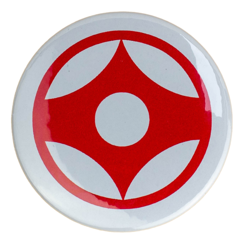 Magnes Kanku Kyokushin na lodówkę metalowy 58 mm Karate