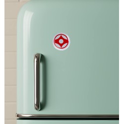 Magnes Kanku Kyokushin na lodówkę metalowy 58 mm Karate