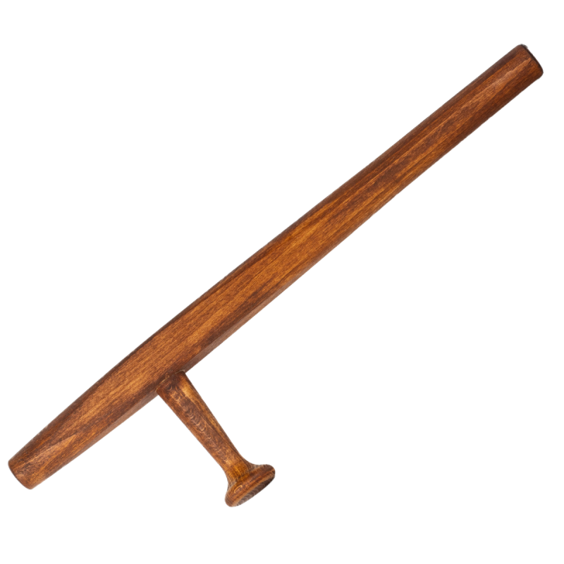Tonfa drewniana Okinawa Karate 45 cm Buk kolor Orzech Dla Dzieci Junior