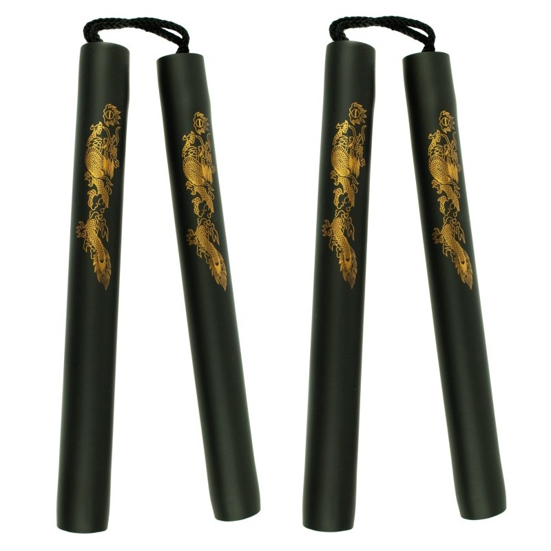Nunchaku (nunczaku nunczako) piankowe treningowe Smok na sznurku Zestaw 2 szt.