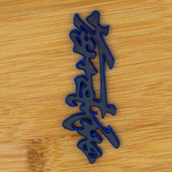 Magnes Kyokushin Niebieski na lodówkę 80 mm Karate 3D