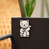 Magnes na lodówkę Maneki Neko Japoński Kot Szczęścia Biały 3D