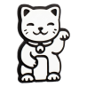 Magnes na lodówkę Maneki Neko Japoński Kot Szczęścia Biały 3D