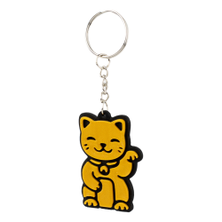 Brelok breloczek do kluczy maneki neko japoński kot szczęścia Złoty 3D