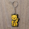 Brelok breloczek do kluczy maneki neko japoński kot szczęścia Złoty 3D