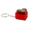 Brelok breloczek klik clicker brązowo-czerwony Serce na prezent 3D