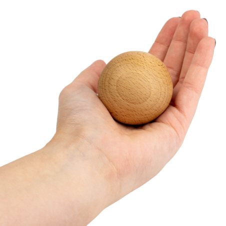 Kula Piłka do jogi masażu stóp ciała Roller Masażer drewno olejowane 5 cm BUK PREMIUM