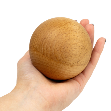 Kula Piłka do jogi masażu stóp ciała Roller Masażer drewno olejowane 10 cm BUK PREMIUM