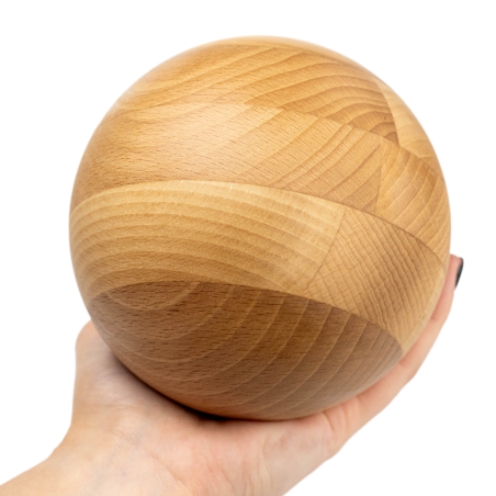 Kula Piłka do jogi masażu stóp ciała Roller Masażer drewno olejowane 12 cm BUK PREMIUM