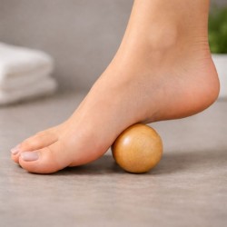 Kula Piłka do jogi masażu stóp ciała Roller Masażer drewno olejowane 5 cm BUK PREMIUM