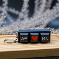 Prezent na Walentynki dla Informatyka Klawiatura personalizowany brelok do kluczy