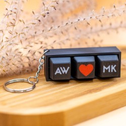 Prezent na Walentynki dla Informatyka Klawiatura personalizowany brelok do kluczy