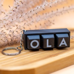 Personalizowany brelok Klawiatura klik clicker Klawisze 3D Imię