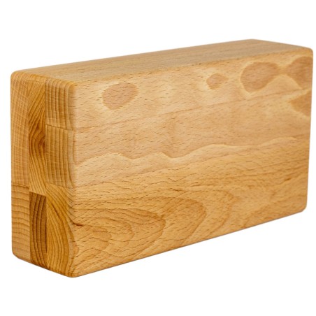 Kostka Blok do Jogi Pilatesu drewno olejowane 22,5x12x6 cm BUK PREMIUM