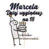 Personalizowany Topper Dekoracyjny Urodzinowy Dalej Wyglądasz na 18 Śmieszny Napis Żart 3D