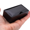 Pudełko Pudełeczko Opakowanie jubilerskie na spinki Czarne z zamszowym środkiem