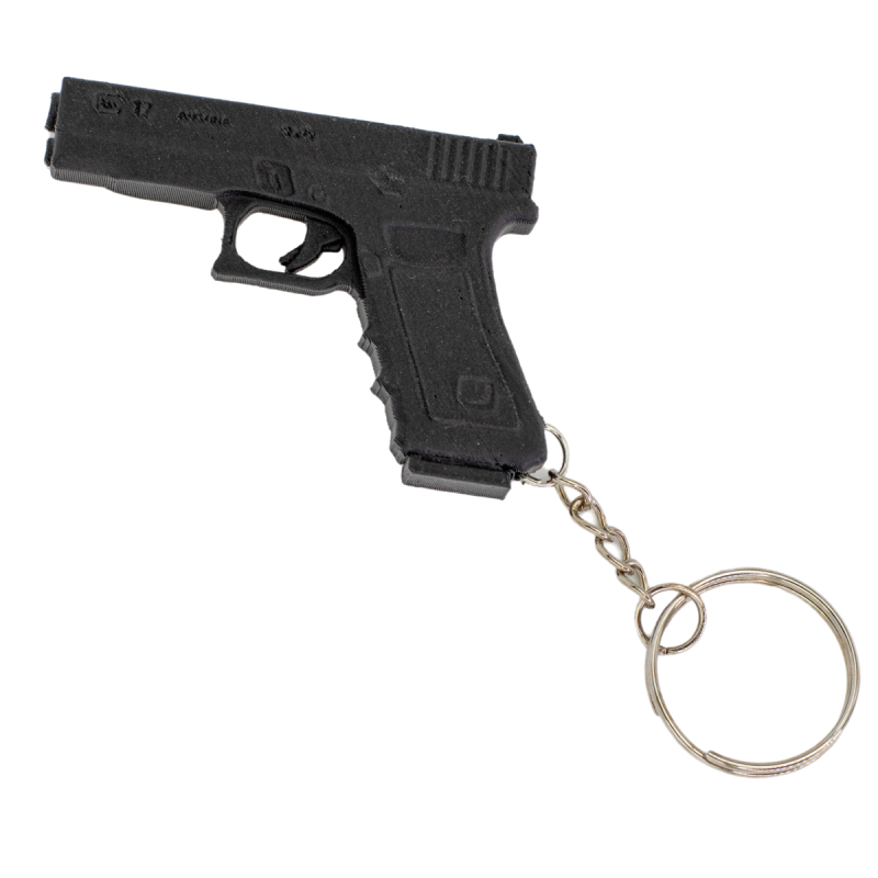 Brelok breloczek do kluczy Glock 17 Pistolet Czarny 3D