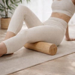 Roller Wałek Walec Kolumna do Jogi Pilatesu Masażu drewno olejowane 40cm x 10cm BUK PREMIUM