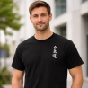 T-shirt Koszulka Kanji Logo Aikido męska czarna 100% bawełna S-XXL