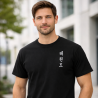 T-shirt Koszulka Kanji Logo Taekwondo męska czarna 100% bawełna S-XXL