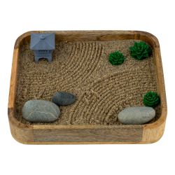 Ogród Ogródek Zen drewniany 22cm x 18,8cm Relaks Medytacja Harmonia