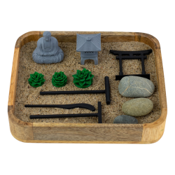 Ogród Ogródek Zen drewniany 22cm x 18,8cm Relaks Medytacja Harmonia