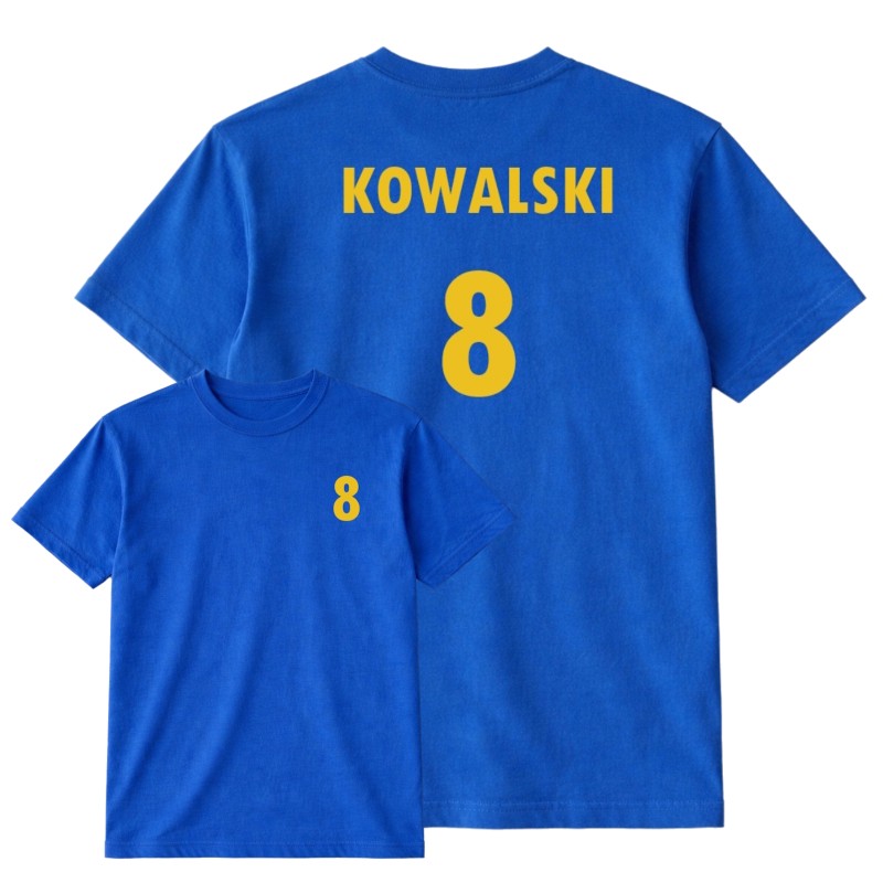 Naprasowanka Aplikacja Termo CYFRY i NAZWISKO na koszulkę t-shirt - różne kolory personalizacja