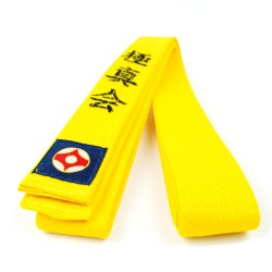 Pas Do Kyokushin Karate Żółty haft naszywka