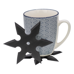 Podkładka podstawka pod kubek Shuriken Gwiazdka Zestaw x4 ze stojakiem