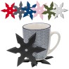 Podkładka podstawka pod kubek Shuriken Gwiazdka Zestaw x4 ze stojakiem