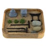 Ogród Ogródek Zen drewniany 22cm x 18,8cm Relaks Medytacja Harmonia