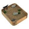 Ogród Ogródek Zen drewniany 22cm x 18,8cm Relaks Medytacja Harmonia
