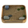 Ogród Ogródek Zen drewniany 22cm x 18,8cm Relaks Medytacja Harmonia