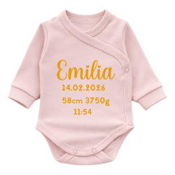 Personalizowana Naprasowanka Aplikacja Termo Metryczka na body dla dziecka