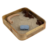 Ogród Ogródek Zen - Pustynna Planeta drewniany Si-Fi SF 22cm x 18,8cm