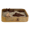 Ogród Ogródek Zen - Pustynna Planeta drewniany Si-Fi SF 22cm x 18,8cm