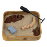 Ogród Ogródek Zen - Pustynna Planeta drewniany Si-Fi SF 22cm x 18,8cm
