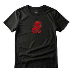 Naprasowanka Aplikacja Termo Smok Japoński Dragon 13x10 zamszowa na t-shirt