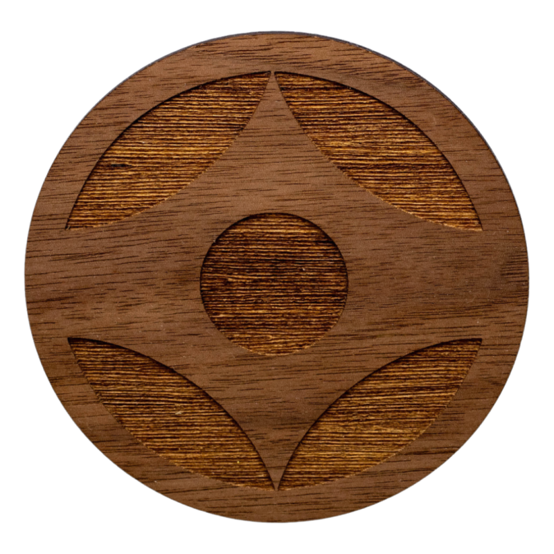 Podkładka podstawka pod kubek karate Kanku Kyokushin Orzech