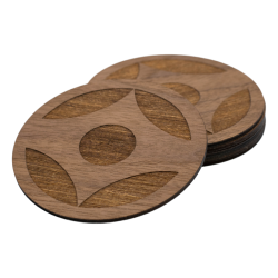 Podkładka podstawka pod kubek karate Kanku Kyokushin Orzech