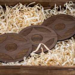 Podkładka podstawka pod kubek karate Kanku Kyokushin Orzech