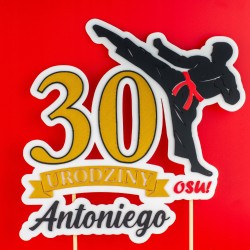 Personalizowany Topper Karate Dekoracyjny Urodzinowy 3D