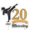 Personalizowany Topper Karate Dekoracyjny Urodzinowy 3D Damski