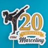 Personalizowany Topper Karate Dekoracyjny Urodzinowy 3D Damski