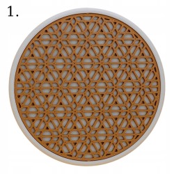 Podkładka podstawka pod kubek Kumiko Zestaw x6 ze stojakiem Japonia Japandi