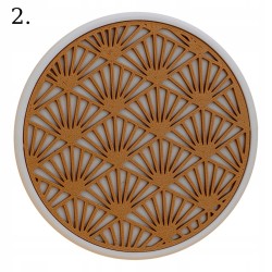 Podkładka podstawka pod kubek Kumiko Zestaw x6 ze stojakiem Japonia Japandi